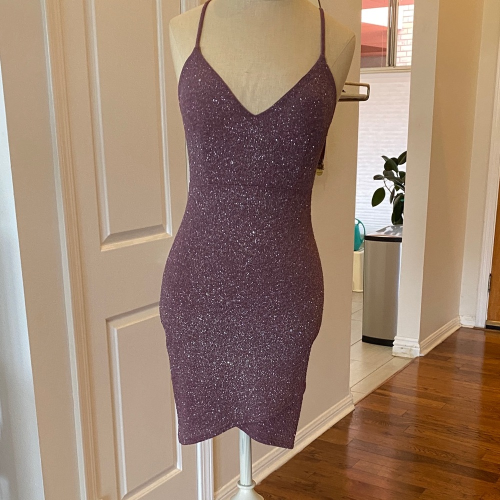 Windsor Sparkling Mauve Mini Dress - Picture 6 of 9